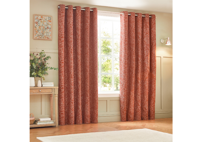 Grantley Eyelet, Brick - Ready Made Curtains - Image 7